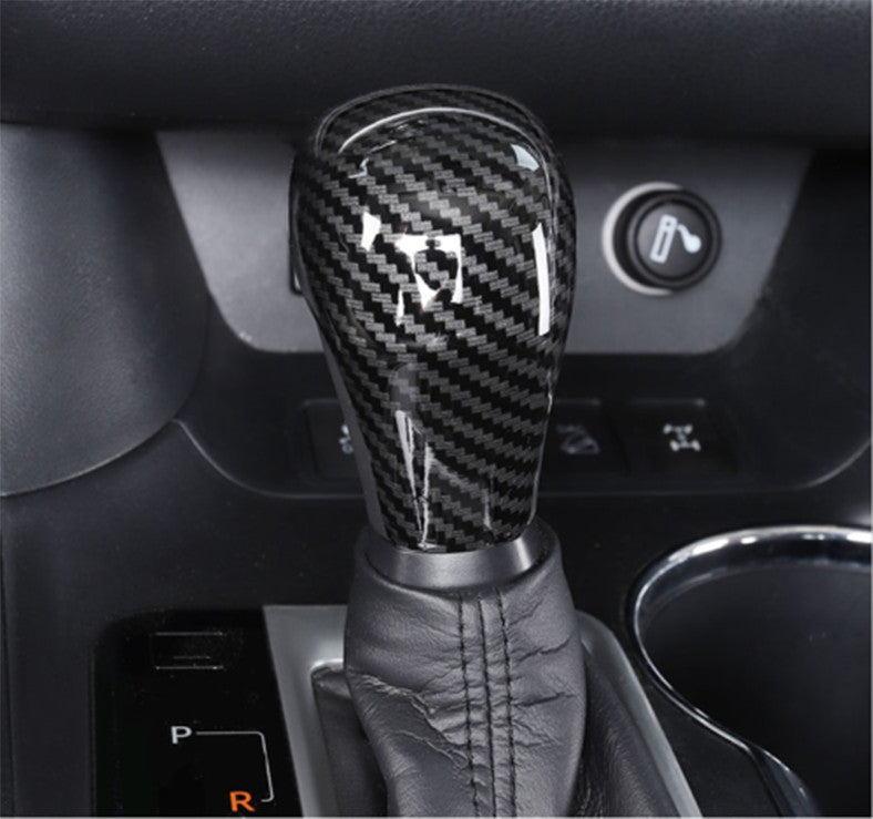 Carbon fiber Gear Lever Shift Knob Cover Trim caps for Toyota Highlander 2014-19