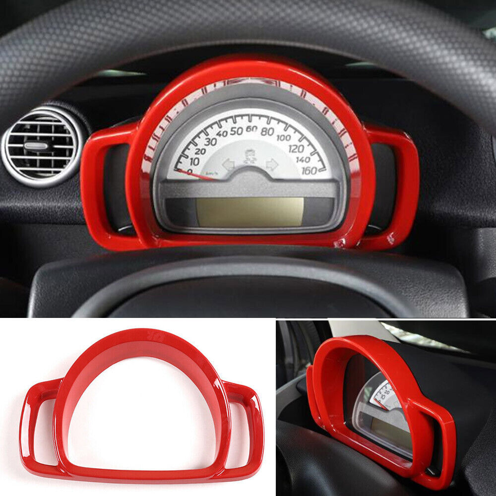 Red ABS console dashboard panel trim suitable for Smart 2009 - 2015 - n