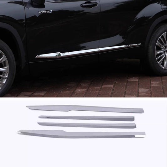 for Toyota Highlander 2020-24 ABS Outside Door Body Side Moulding Chrome Trim 4X