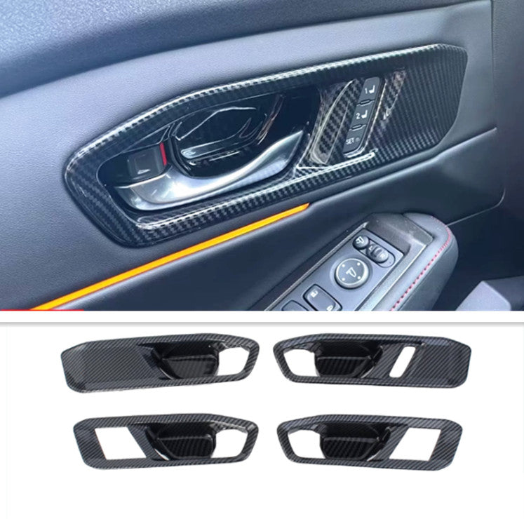 4pcs ABS Carbon Fiber Inner Door Handle Bowl Cover Trim for Honda Accord 2023 up