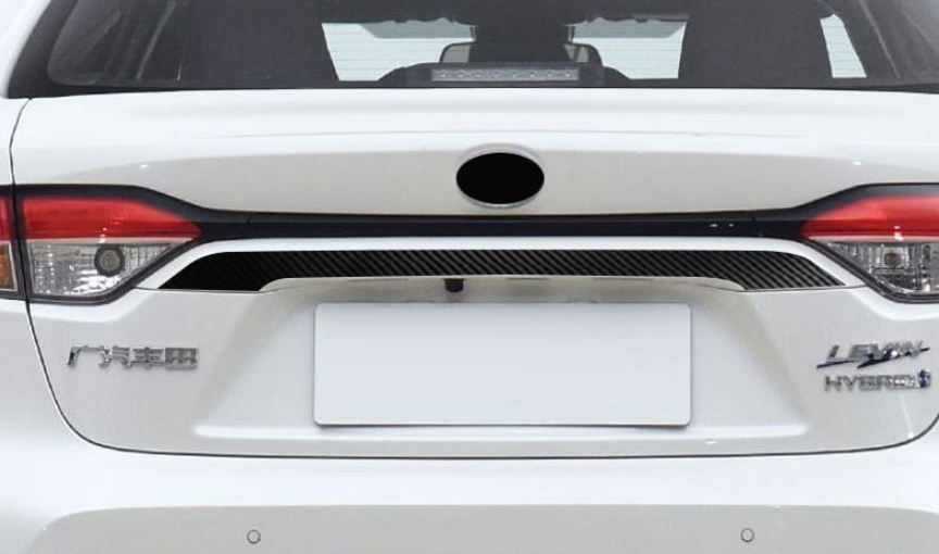 Carbon Fiber PU Rear Door Trunk Lid Tailgate Sticker for Toyota for Corolla 2019-22