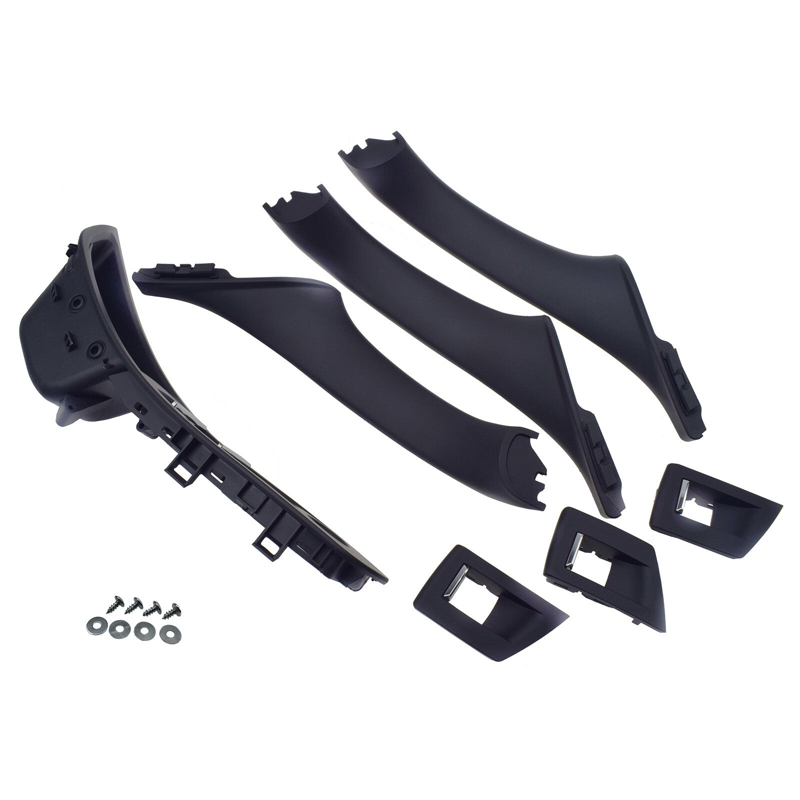 7pcs Inner Door Panel Handle Black for 5 Seriess 520i 523i 528i 530i 535- v
