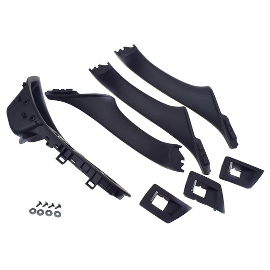 7pcs Inner Door Panel Handle Black for 5 Seriess 520i 523i 528i 530i 535- v