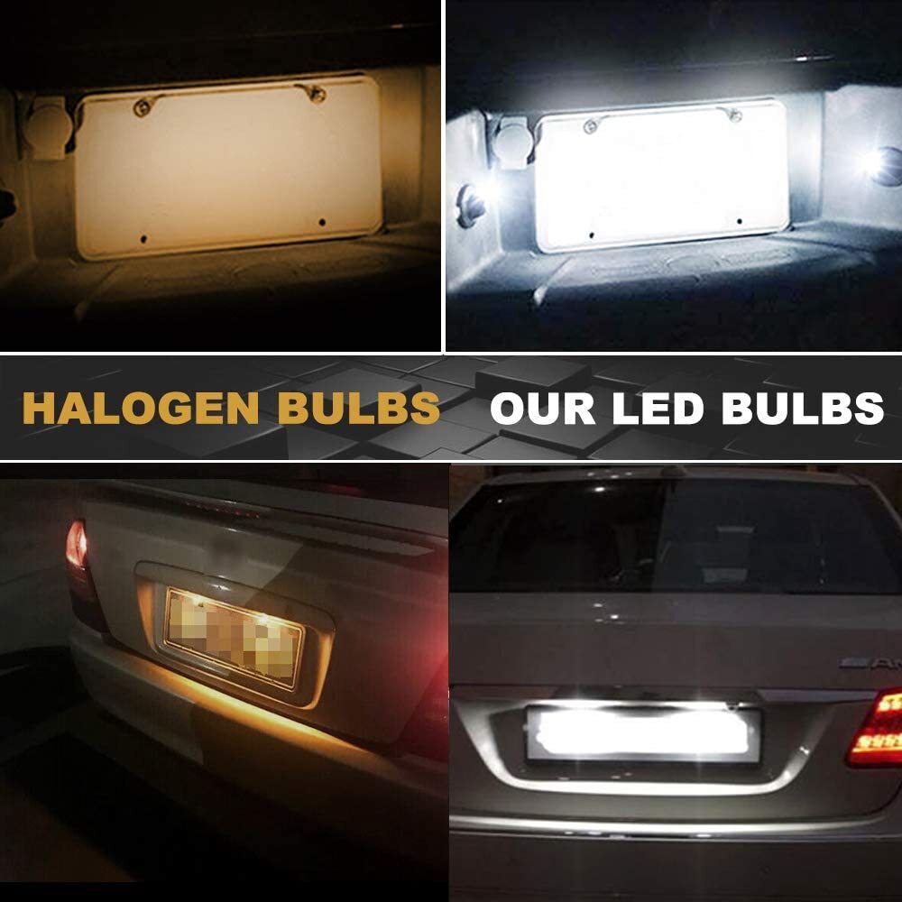 4-Piece LED License Plate Light Strip Wiring Harness Socket Accessory for n
