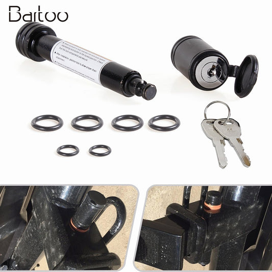 5/8 Trailer Hitch Locking Barbell-Style Lock Pin Anti-rattle 2 Receiver Black Q