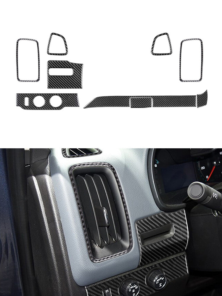 8X Carbon Fiber Door Window Lift Control Cover Trim for Mazda CX-9 2010-2015 v