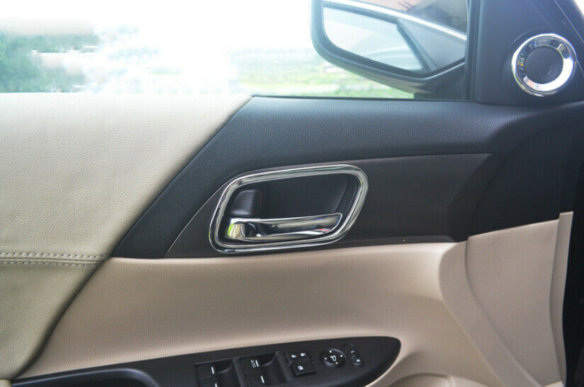 Inner Door Handle Cover Trim 4PCS for Honda Accord 9th 2014-2017 Chrome Silver