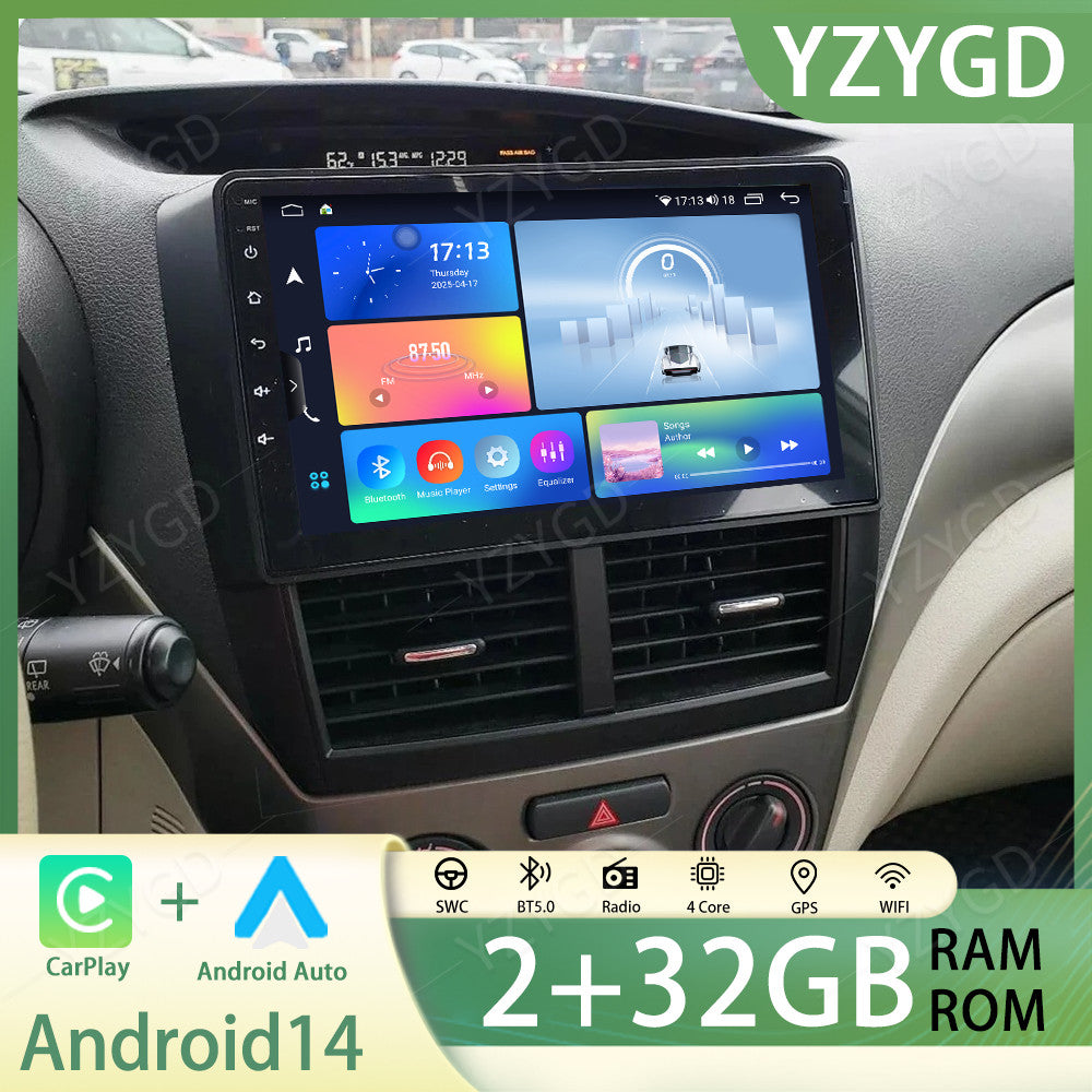 for Subaru for Forester for Impreza WRX 2008-2012 Android14 Carplay Car Stereo Radio GPS