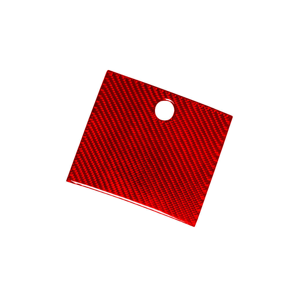 Red Carbon Fiber for Co -pilot Storage Box Cover Trim For Lancer 2008-2015 v