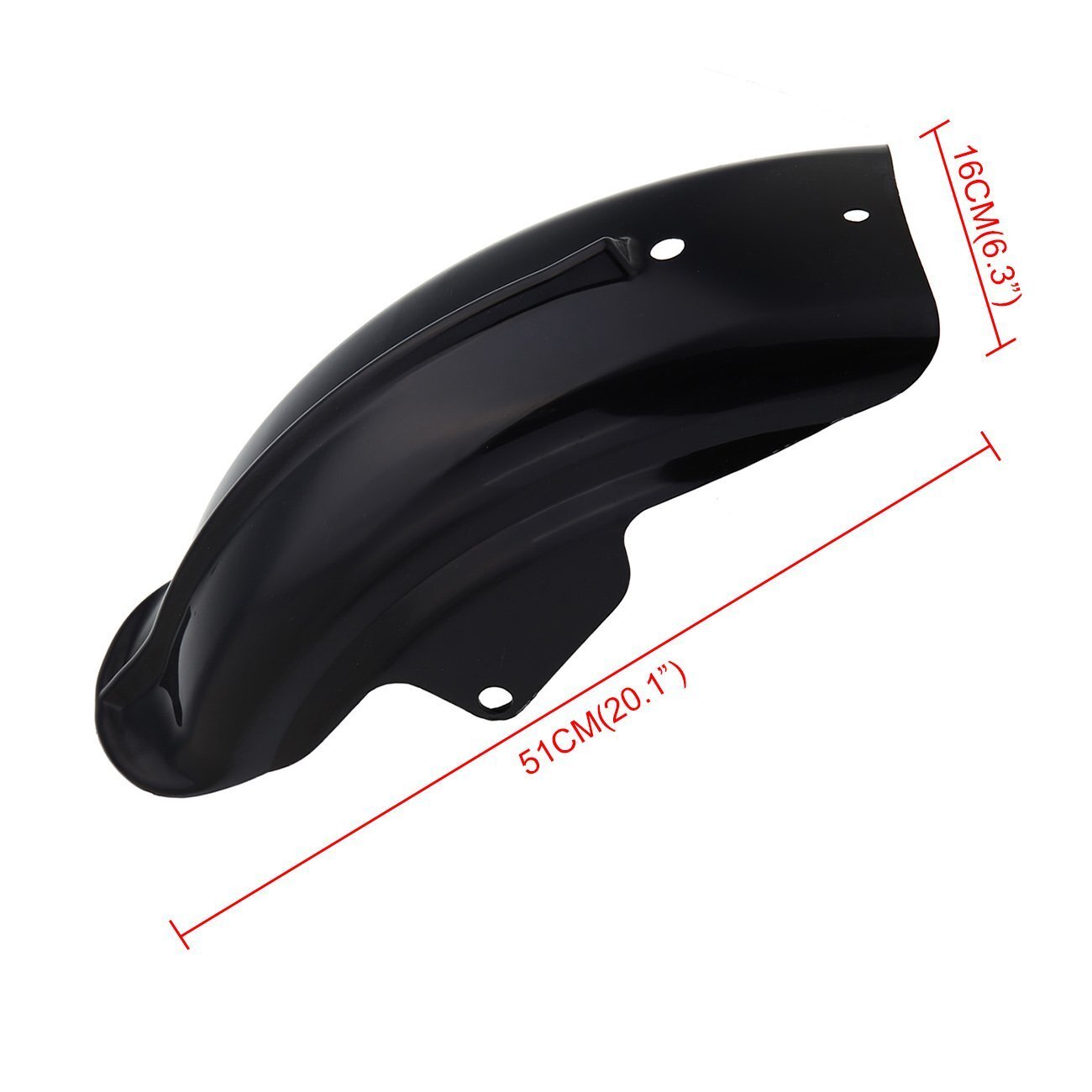 Motorcycle Universal Black Plastic Rear Fender for Harley Bobber Chopper Q