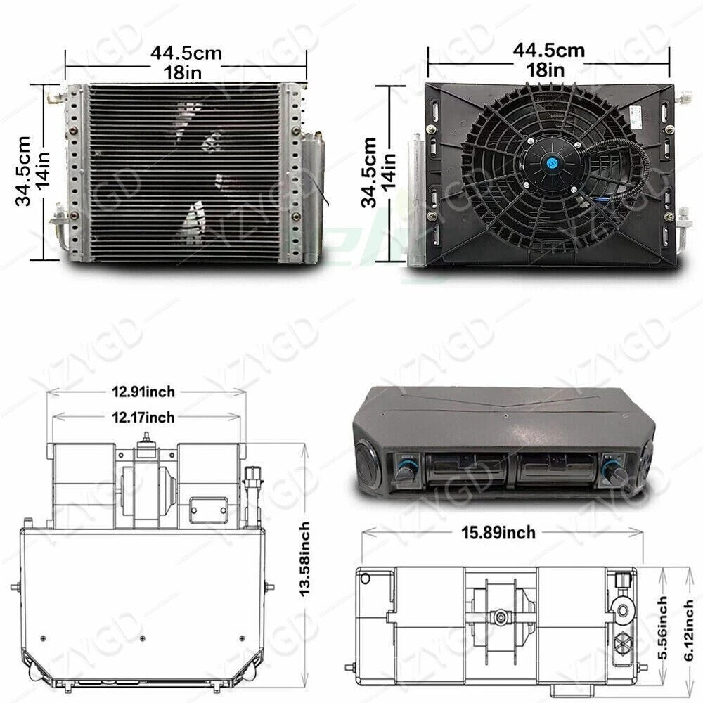 Underdash Air Conditioning Conditioner For Car Auto Heat  Cool A/C Kit 12V