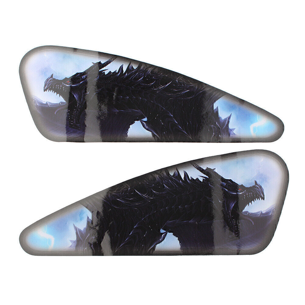 2X Motorcycle 3D Stereo Fuel Gas Tank Stickers Waterproof Pad Decals Fit for Harley Q