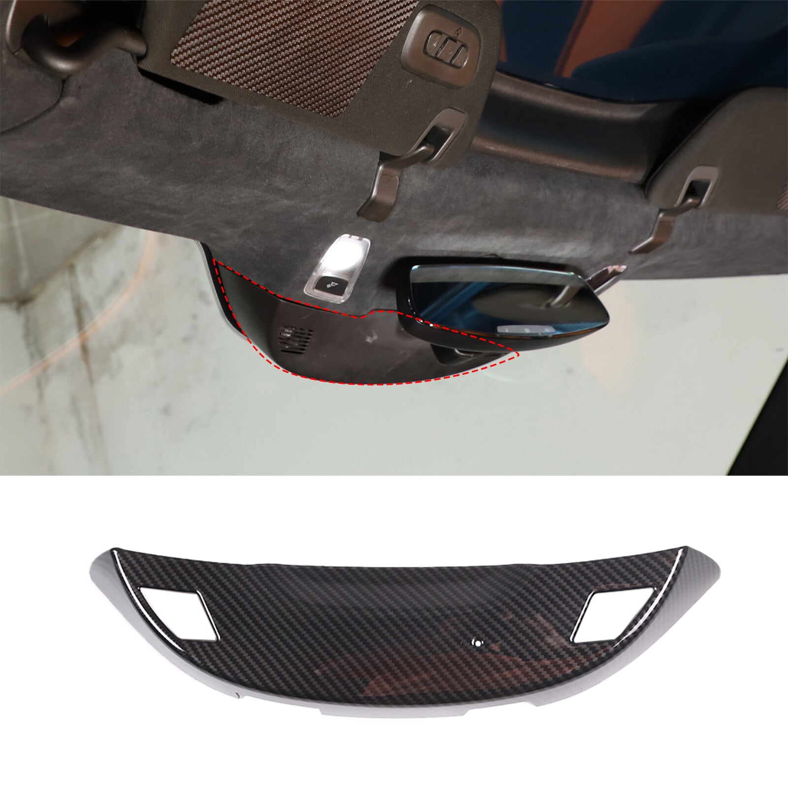 LHD carbon fiber ABS gear shift plate cover decoration suitable for Subaru Crosstrek 2023-24- v