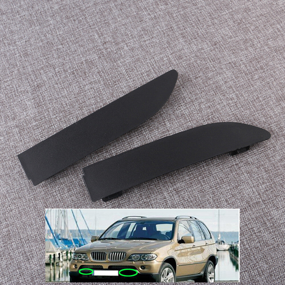 2Pcs New Left+Right Bumper Tow Hook Cover Front Right Left for BMW X5 E53