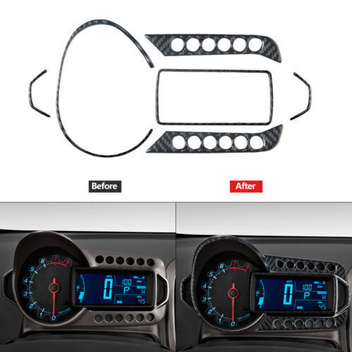 6-piece set suitable for Sonic 12-16 carbon fiber speedometer accent cover decoration - n