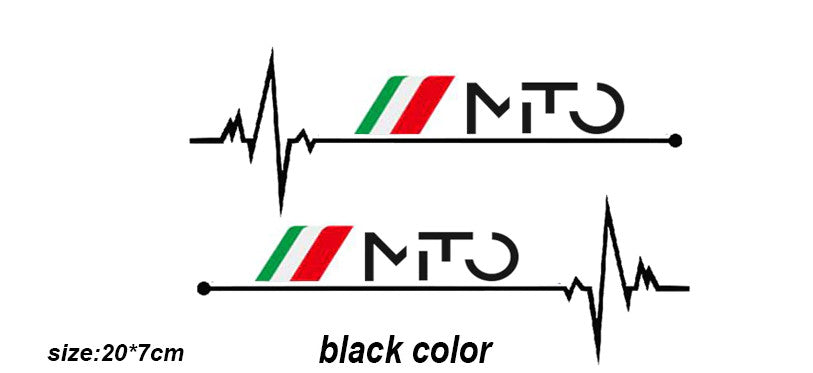 2-pack Mito Black Car Window Stickers and Badges for Alfa Romeo MITO 147 156 159