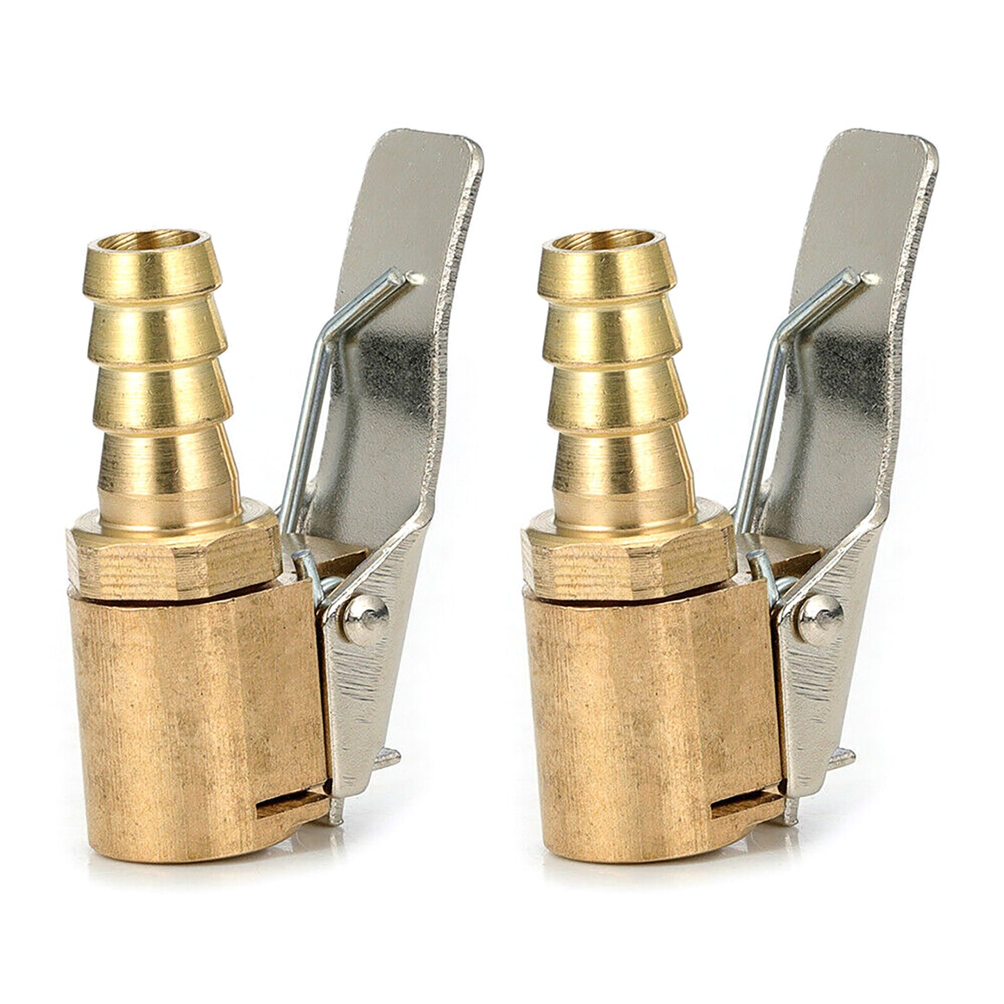 2pcs Open Flow Straight Lock-On Air Chuck Car Replacement For Tire Inflator