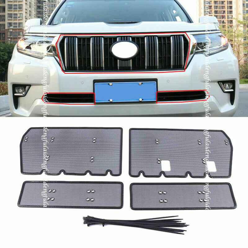 for Toyota Prado FJ150 2018-2021 steel Front Grill Grille Grid Insect Proof Net