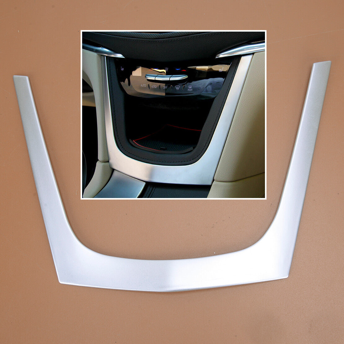 U Shape Central Control Dashboard Trim Cover Fit for Cadillac XT5 2016 to 2021