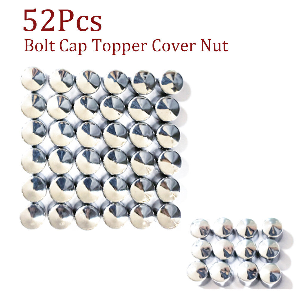 52-piece pack of chrome-plated bolt cap nuts for Harley Davidson Sportster 2004-2015- n