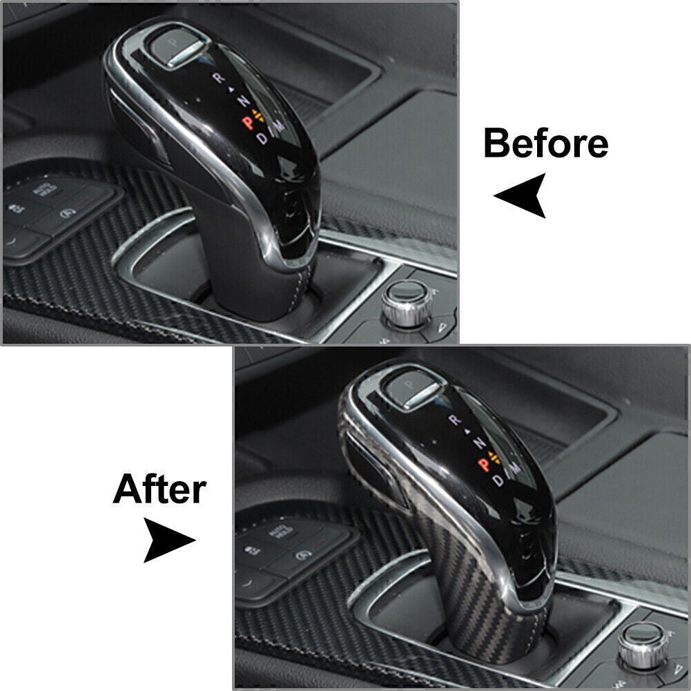 Carbon Fiber Gear Shift Knob Cover Sticker Trim for Cadillac CT5 2020+ Car Auto