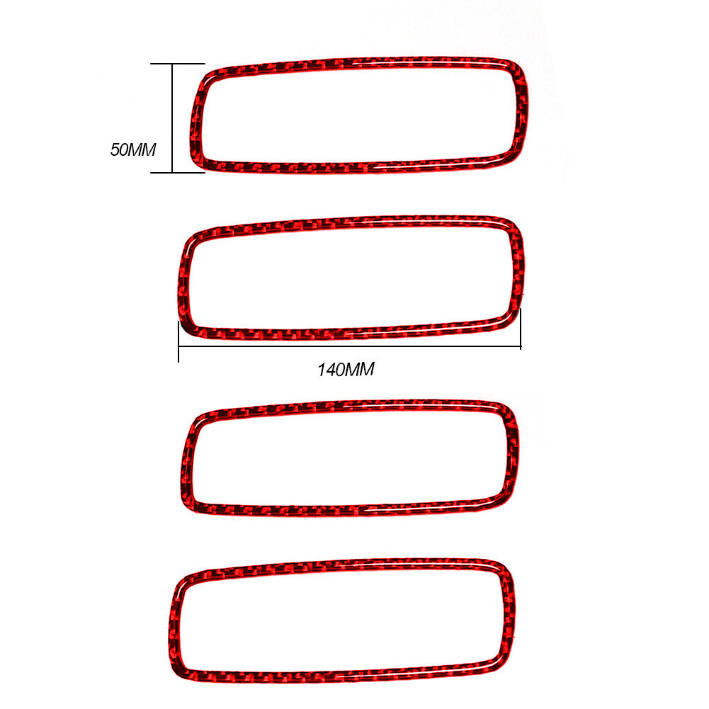4Pcs Carbon Fiber Inner Door Handle Frame Cover Trim for VW for Golf 8 MK8 GTI 2021 v
