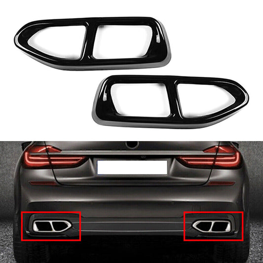 Rear Tail Muffler Exhaust Pipe Output Cover Trims for BMW 7 Series G11 G12 16-18 Q
