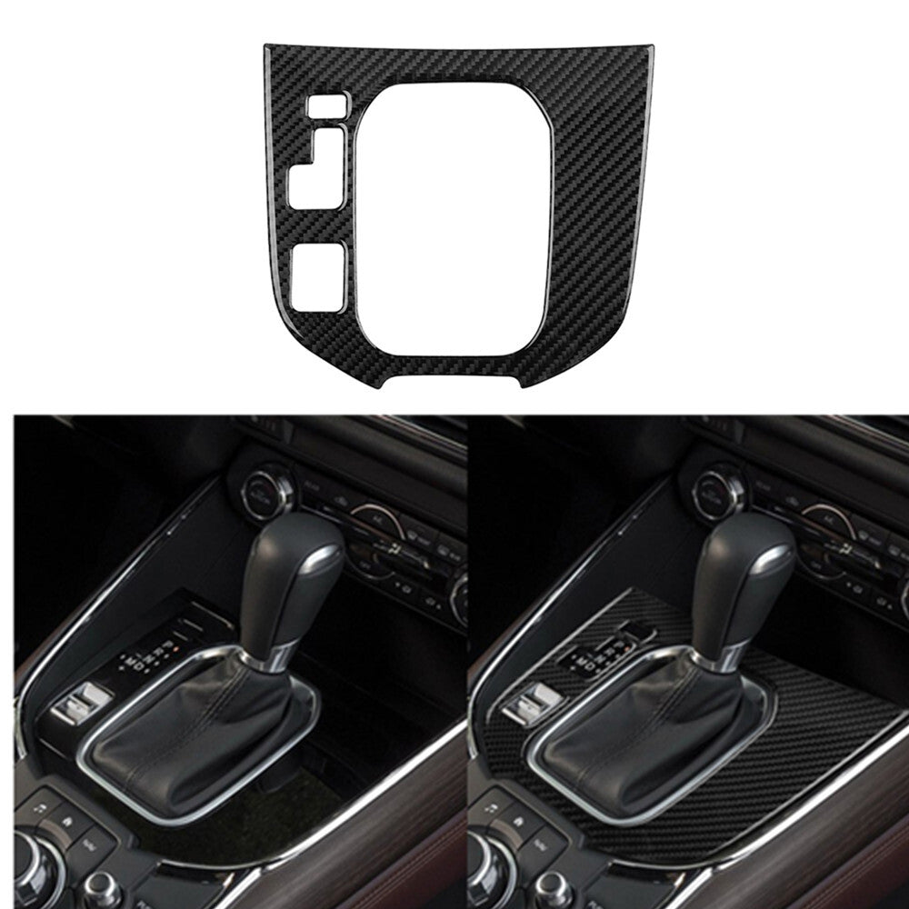 Suitable for 16-21 for Honda for Civic carbon fiber style rearview mirror rain eyebrow cover decoration- v
