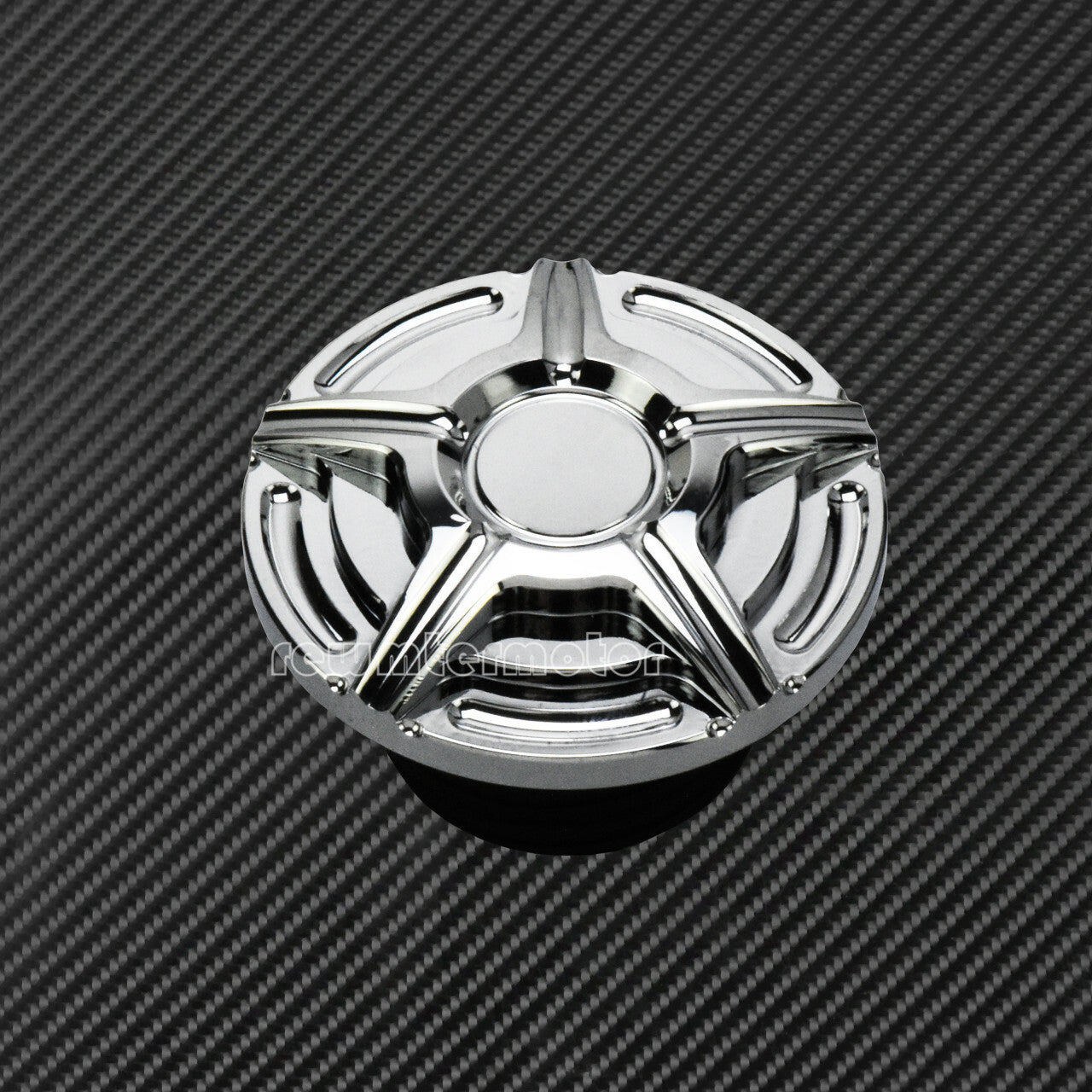 Pentagram Chrome Vented Gas Cap Fuel Tank Right-hand Thread Fit for Harley Dyna Q