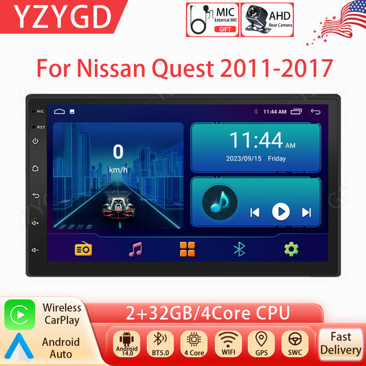 7inch Apple Carplay for Nissan Quest 2011-2017 Stereo Car Radio GPS WIFI Screen