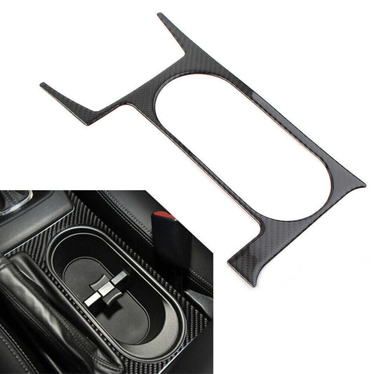 Carbon Fiber Console Water Cup Panel Cover Trim for Subaru Forester 2013-2018