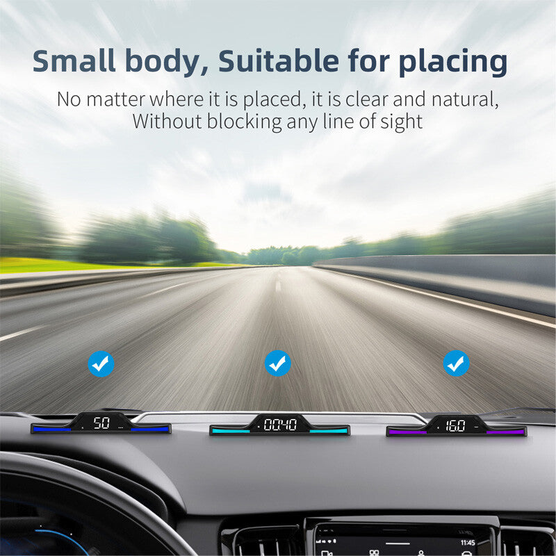 1-piece digital GPS speedometer HUD head-up display MPH overspeed warning kit for SUVs - n