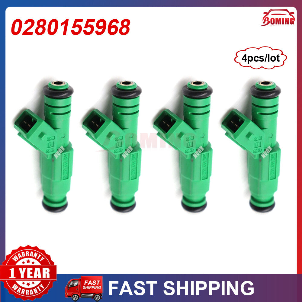 4Pcs New 0280155968 Fuel Injectors Fits For GM for Ford TBI LT1 LS1 LS6 V8 EV1 for Chevy