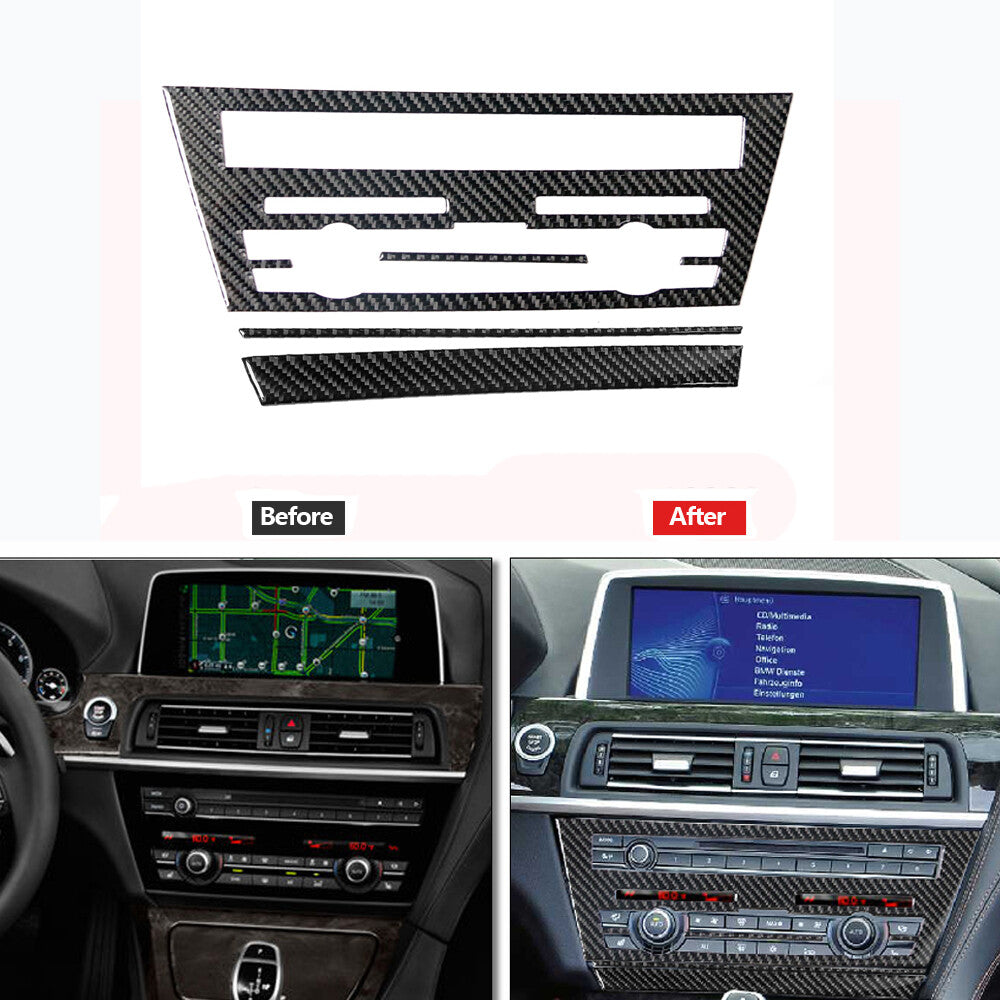 Red Carbon Fiber Side Gear Shift Panel Trim for Subaru Outback Legacy 2015-2017 v