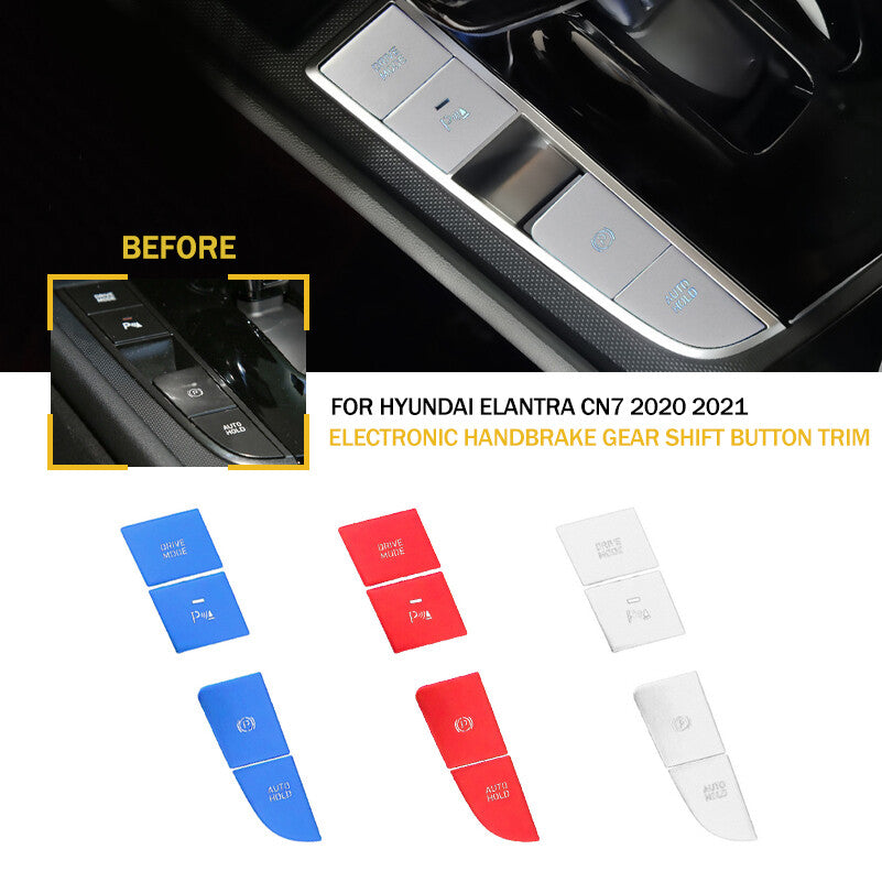 Alloy gear shift button cover decorative accessory for Hyundai for Elantra CN7 2020/2021 - n