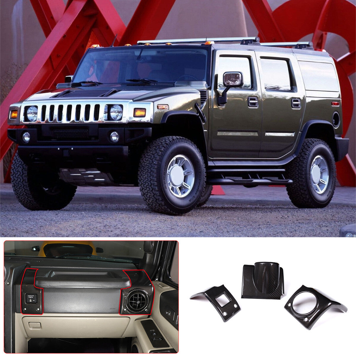 ABS carbon fiber center console armrest box decorative cover suitable for Corvette C6 2005-2013- v