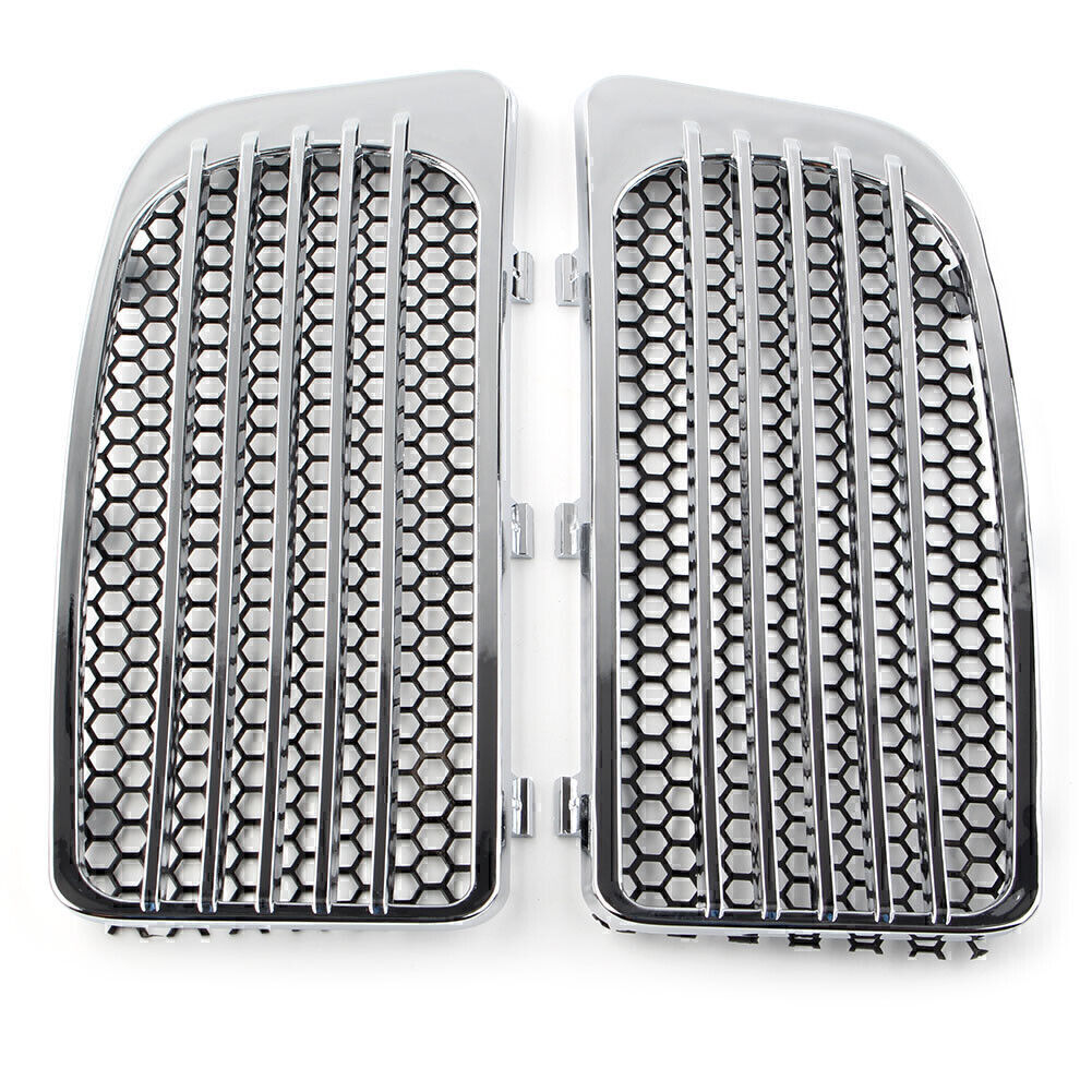 Lower Fairing Radiator Screen Guard Grills for Harley Road Glide 2014-20 Chrome Q