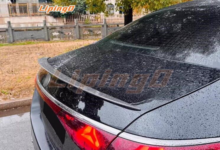 For 2024-2025 for Benz E-Class ABS Carbon Rear Door Tail Trunk Wing Lip Spoiler Trim n