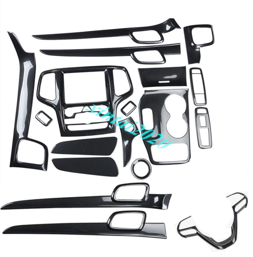 18Pcs for Jeep Grand Cherokee 2014-2015 Carbon Fiber Car Interior Kit Cover Trim