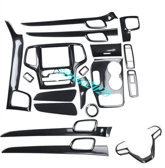 18Pcs for Jeep Grand Cherokee 2014-2015 Carbon Fiber Car Interior Kit Cover Trim