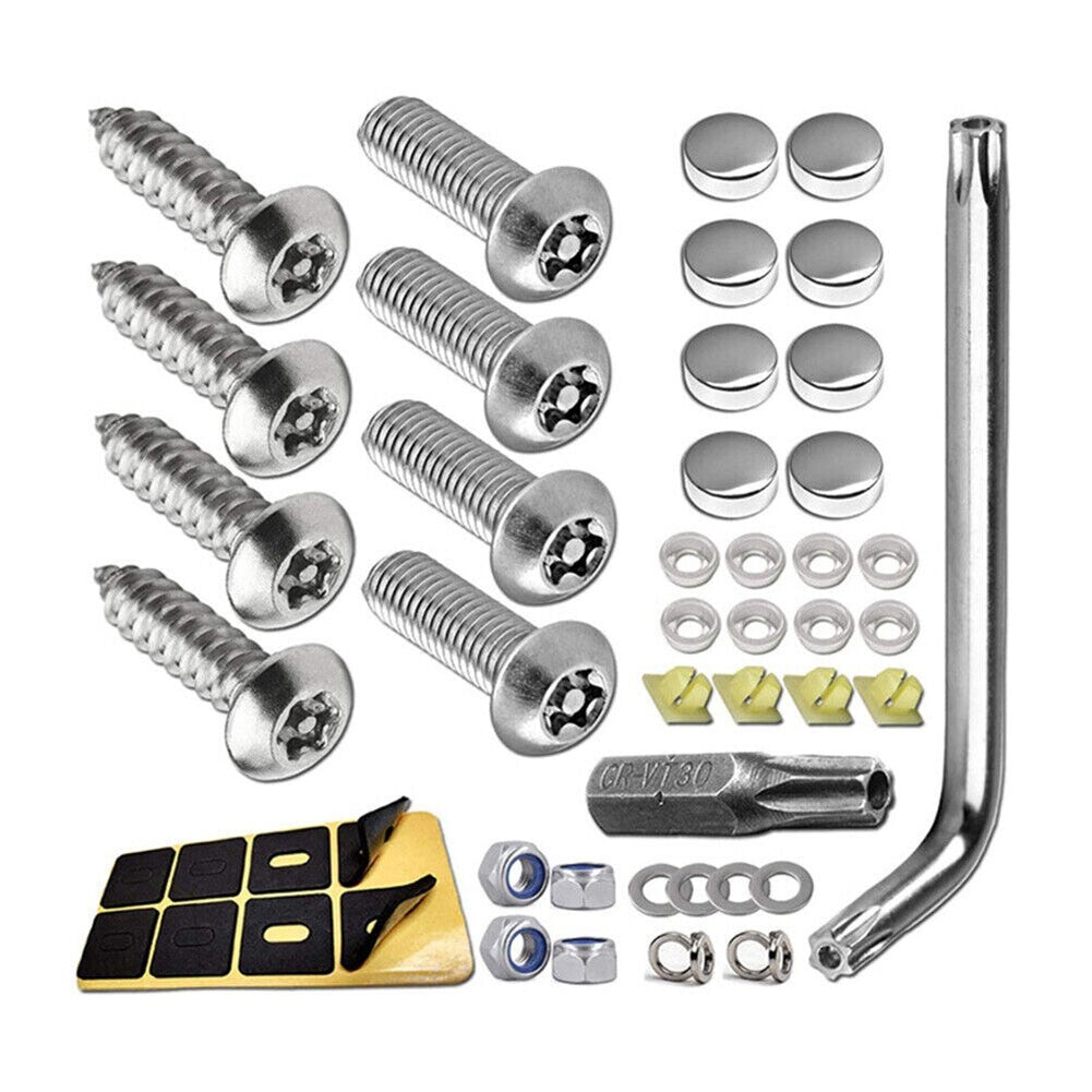 20) Stainless Steel Screws for Securing License Plates Anti Theft