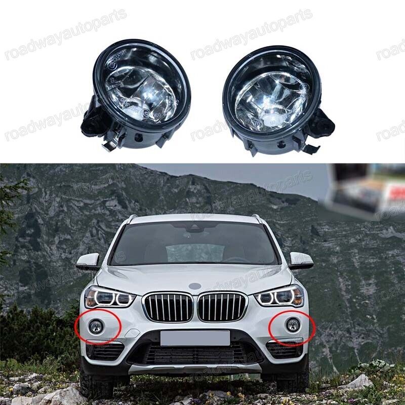 1Pair Clear Front Bumper Driving Lamps Fog Lights Fit for BMW X1 F49 2016-2019