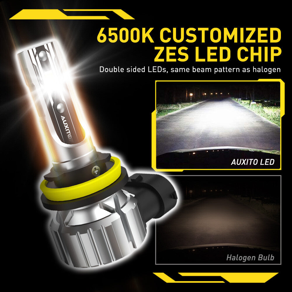 H11 H8 H9 LED Elderly Micron Gold Lamp 6500K White Light Film 20000LM- v