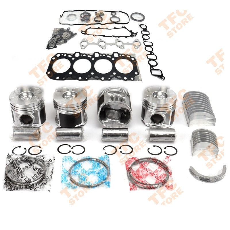 for TOYOTA 2KD 2KD-FTV overhaul rebuild Kit piston + ring + gasket + bearing New