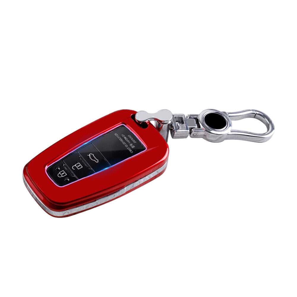 Red Remote Key Case Fob Cover for Toyota for Camry for Corolla C-HR CHR Prado RAV4 Prius Q