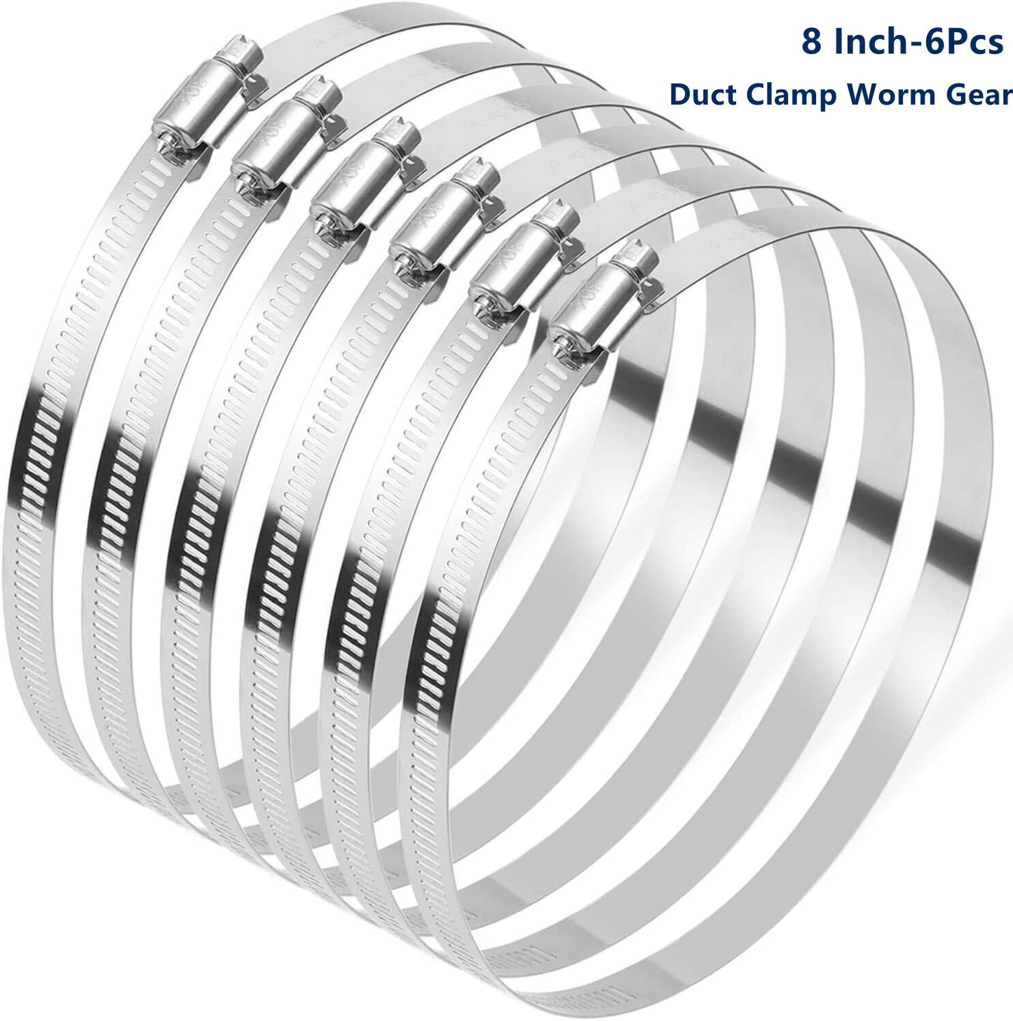 12-inch hose clamp, metal hose clamp, tube clamp, worm gear adjustable fuel line clamp