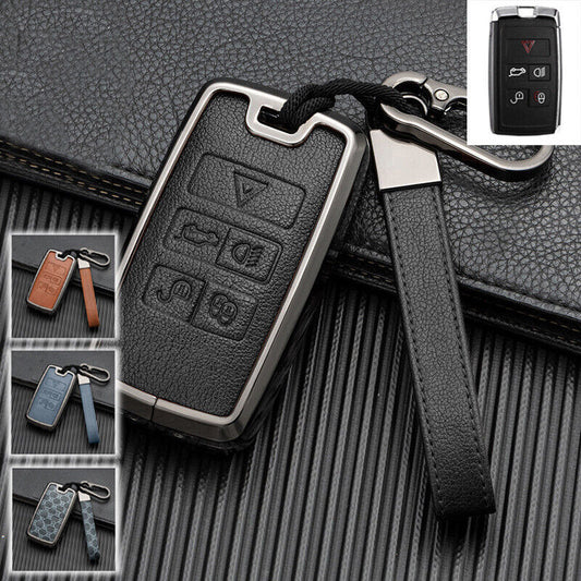 Zinc alloy Laether car keychain case protector for Land Rover for Range Rover Velar Sport - n