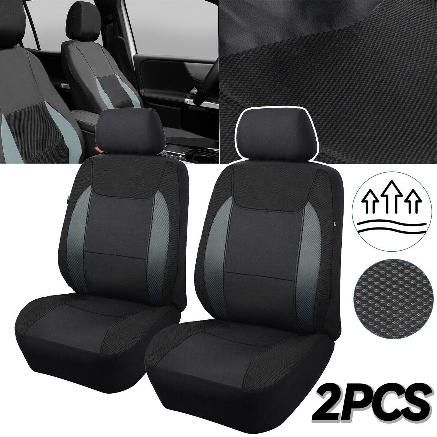 2 x car for seat cover for seat protector for seat covers protective cover motor vehicle front seats for seat mat NEW Q