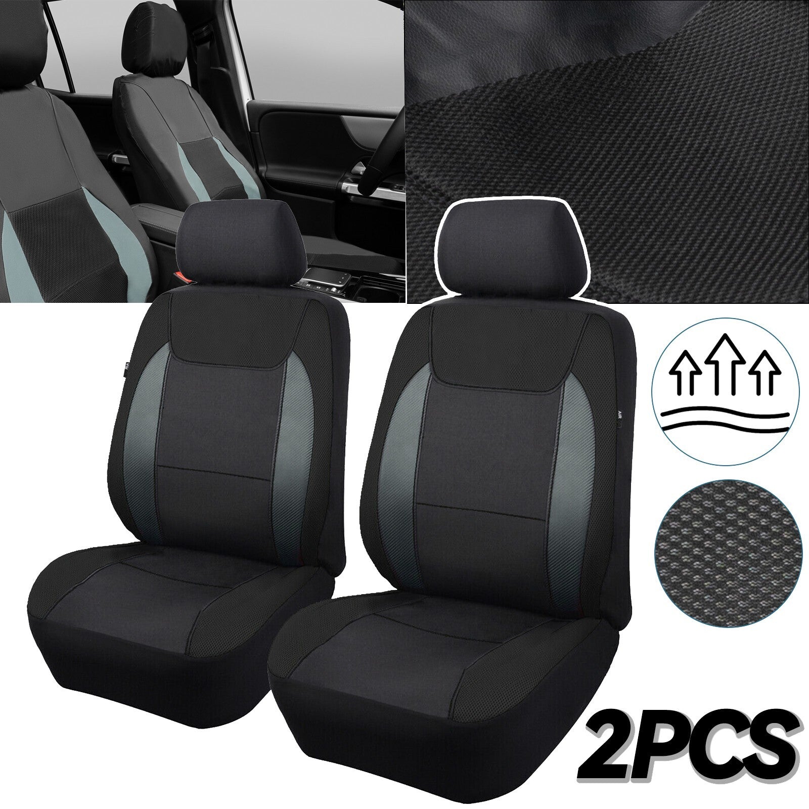 2 x car for seat cover for seat protector for seat covers protective cover motor vehicle front seats for seat mat NEW Q