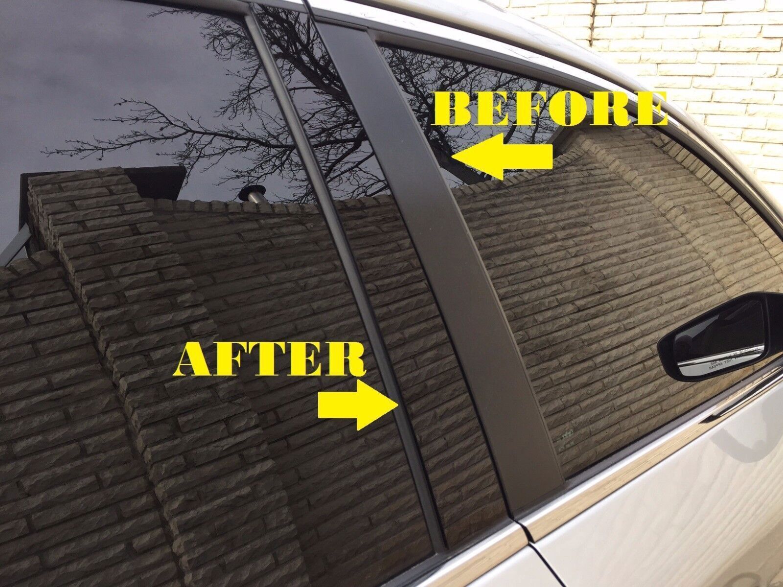 for Hyundai Sonata 2006-10 Piano Black Look Pillar Posts Door Window Strip Trim